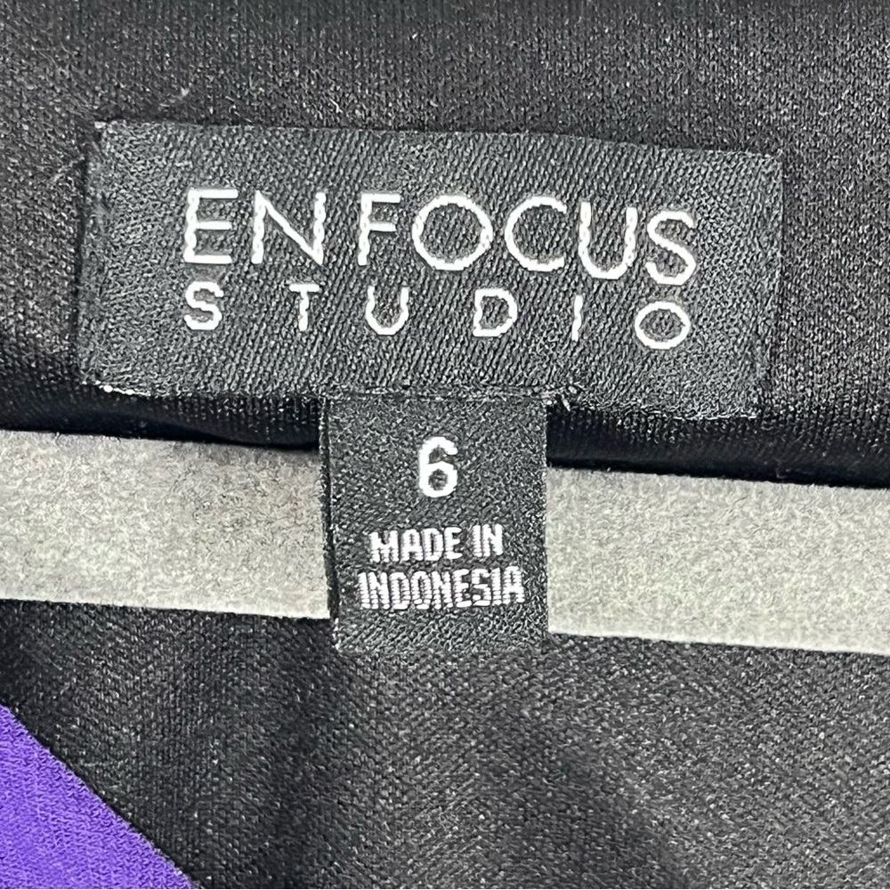 Enfocus Studio Purple Ruched Tank Sundress Midi Dress Side V-Neck Ruffle - Picture 5 of 7